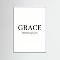 Lilac Wood Coco Chic Typography
