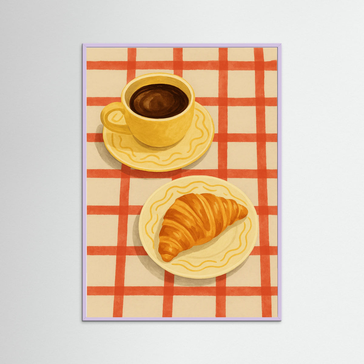 Lilac Wood Coffee and Croissant