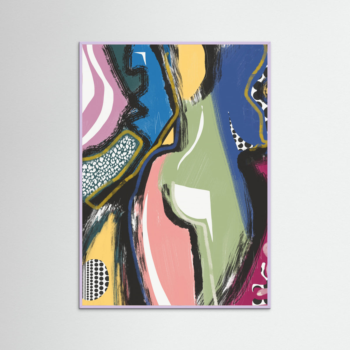 Lilac Wood Colorful Abstract Bum Poster