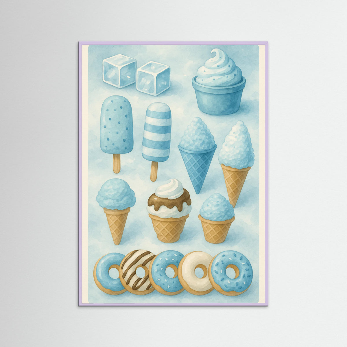 Lilac Wood Colorful Ice Cream