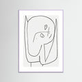 Lilac Wood Contemplative Figure