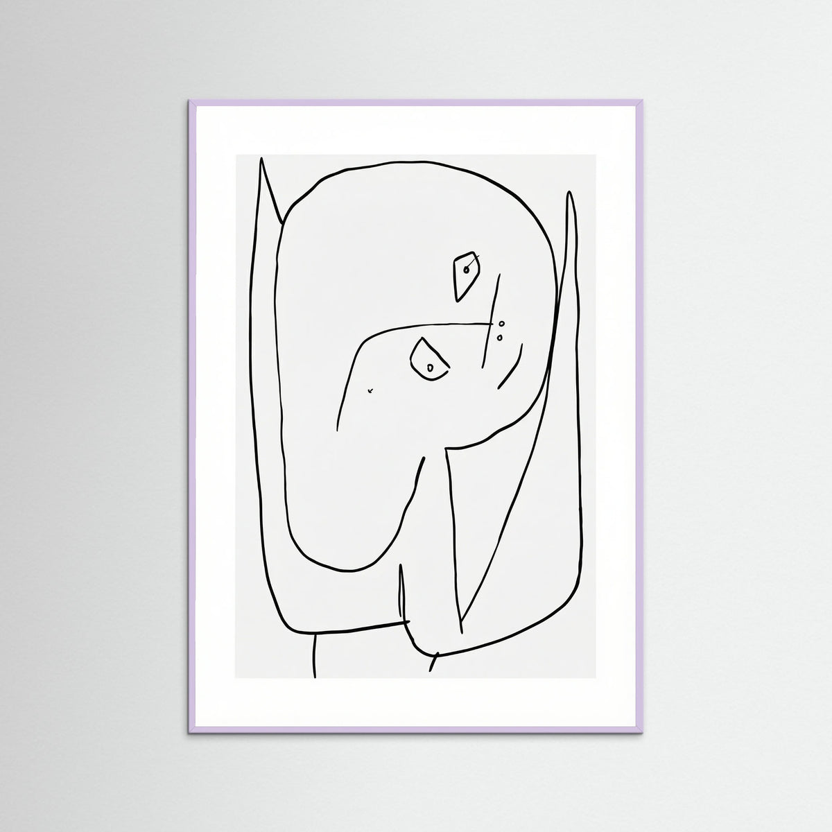 Lilac Wood Contemplative Figure