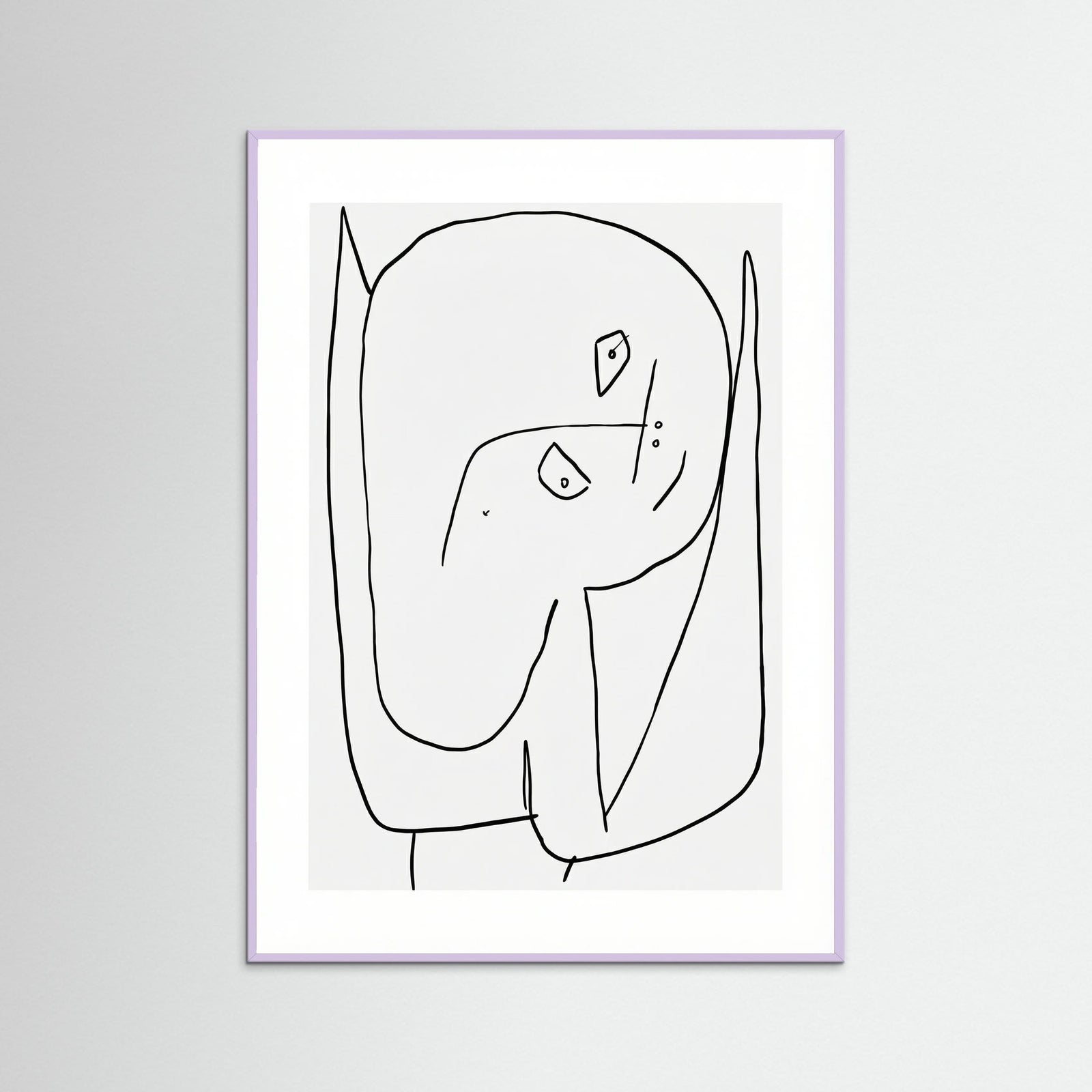 Lilac Wood Contemplative Figure