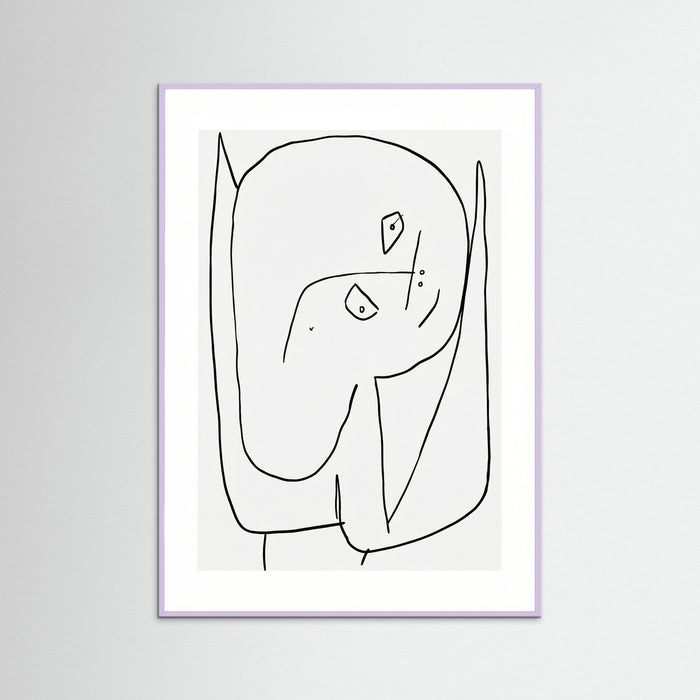 Lilac Wood Contemplative Figure
