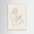 Lilac Wood Contemplative Line Portrait