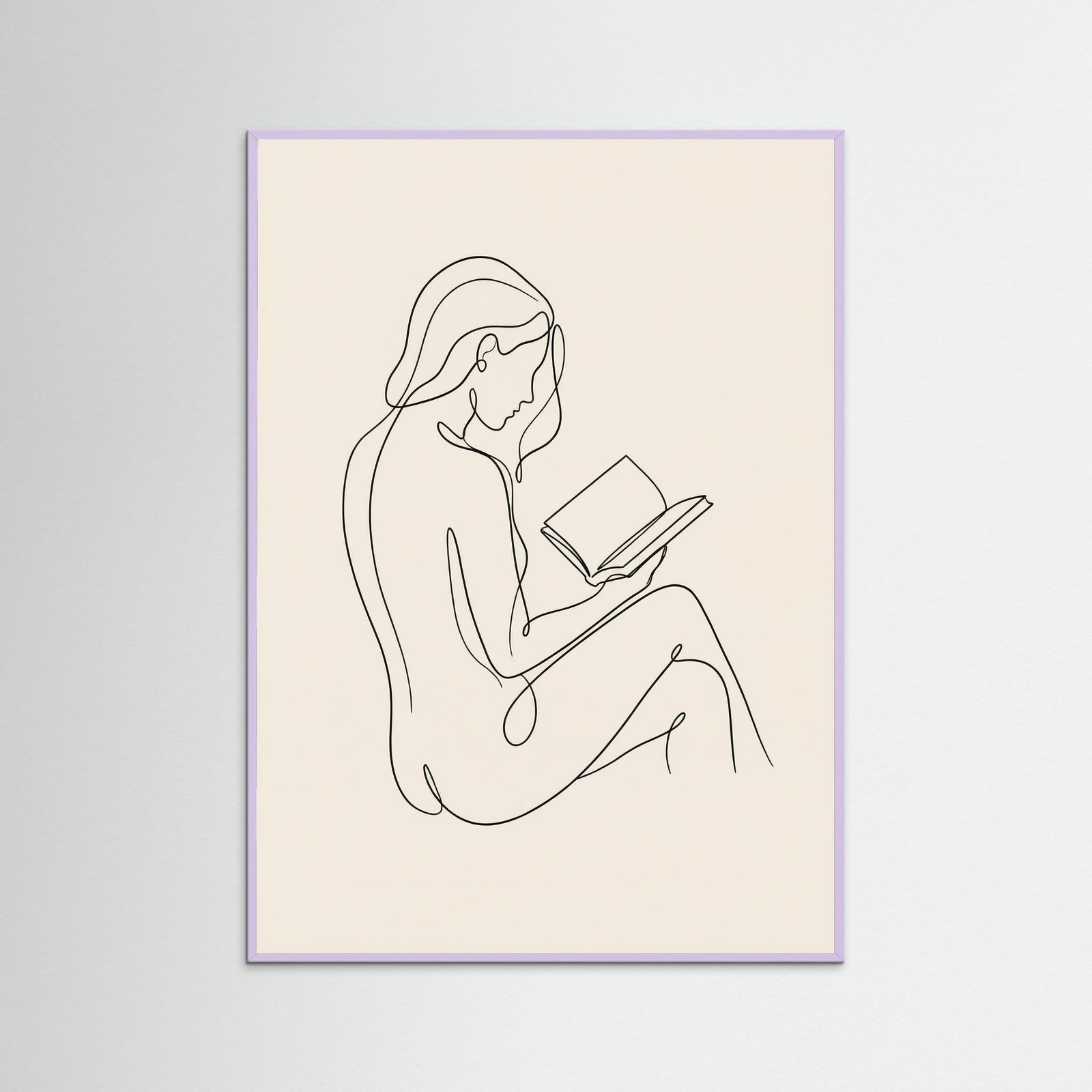 Lilac Wood Contemplative Line Portrait