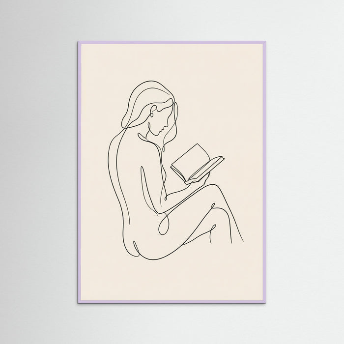 Lilac Wood Contemplative Line Portrait