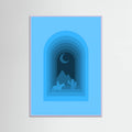 Lilac Wood Cool Desert Night Poster
