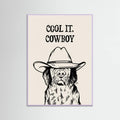 Lilac Wood Cool it Cowboy Black Poster