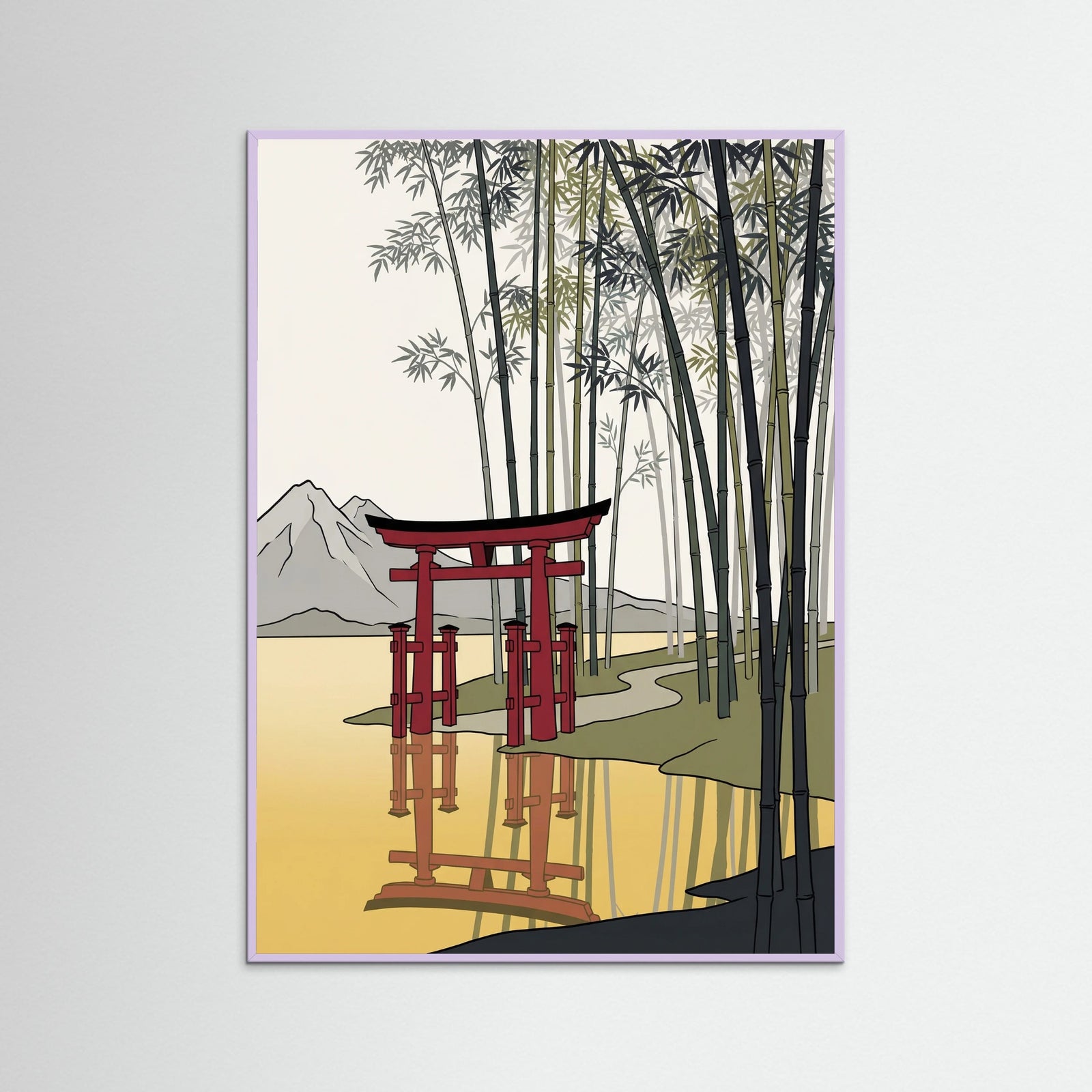 Lilac Wood Crimson Autumn Horizon
