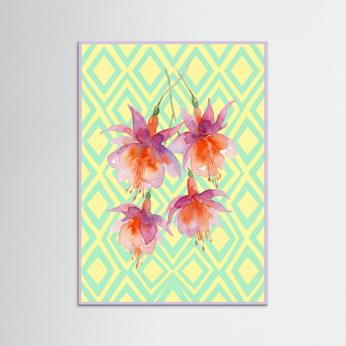 Lilac Wood Crimson Bloom Checkers