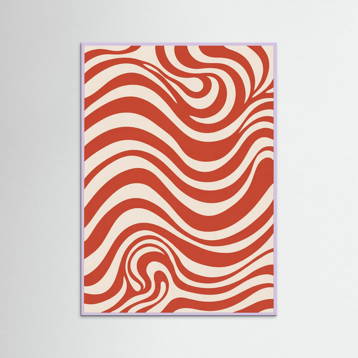 Lilac Wood Crimson Swirl Flow