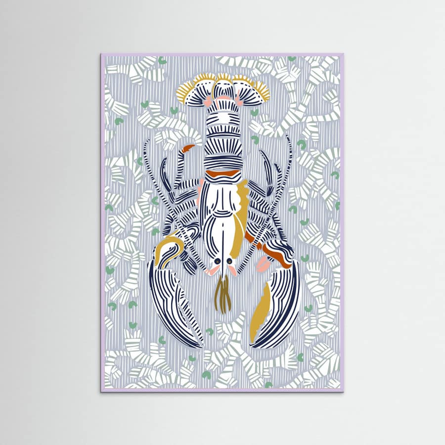 Crustacean Core grey -juliste – juliste ja taidepainatus