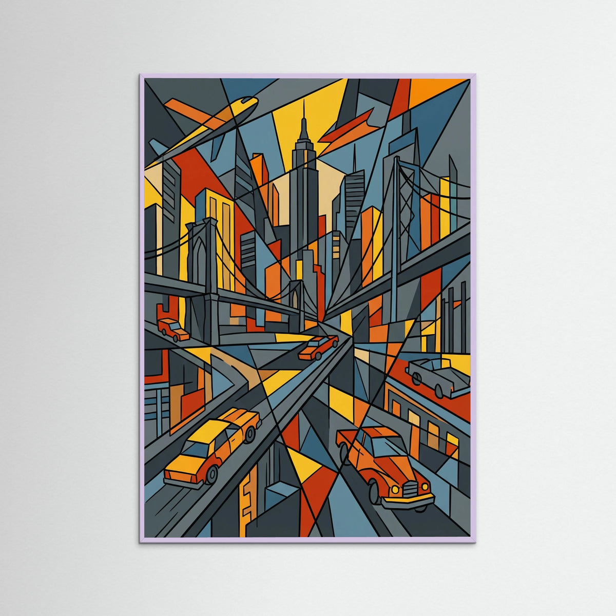 Lilac Wood Cubist Contemplation