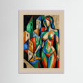 Lilac Wood Cubist Woman Beige