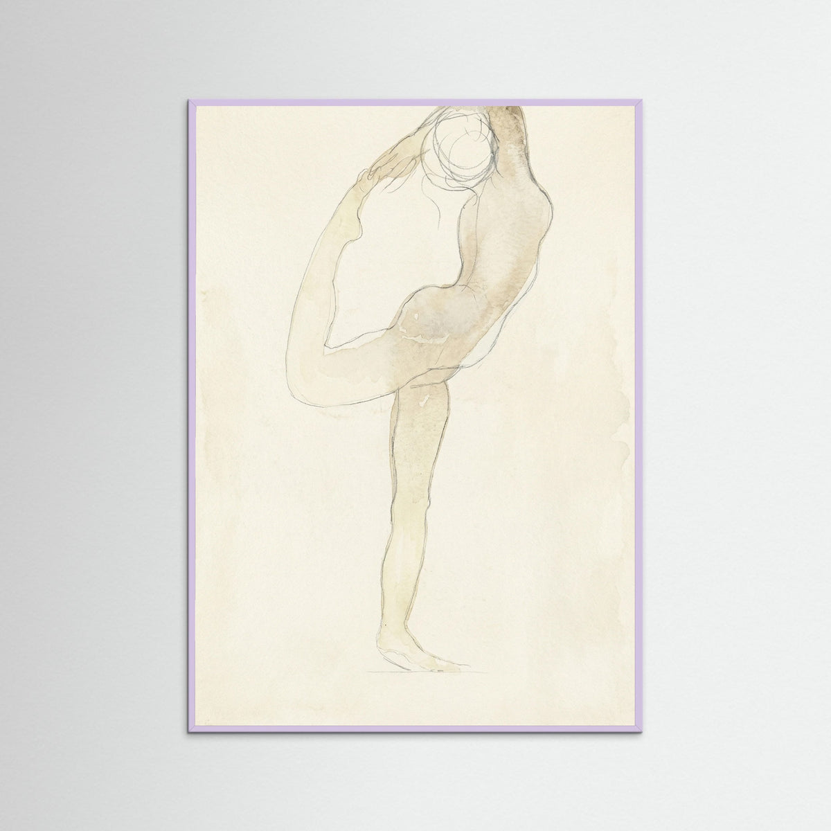 Lilac Wood Dancing Figure Sketch