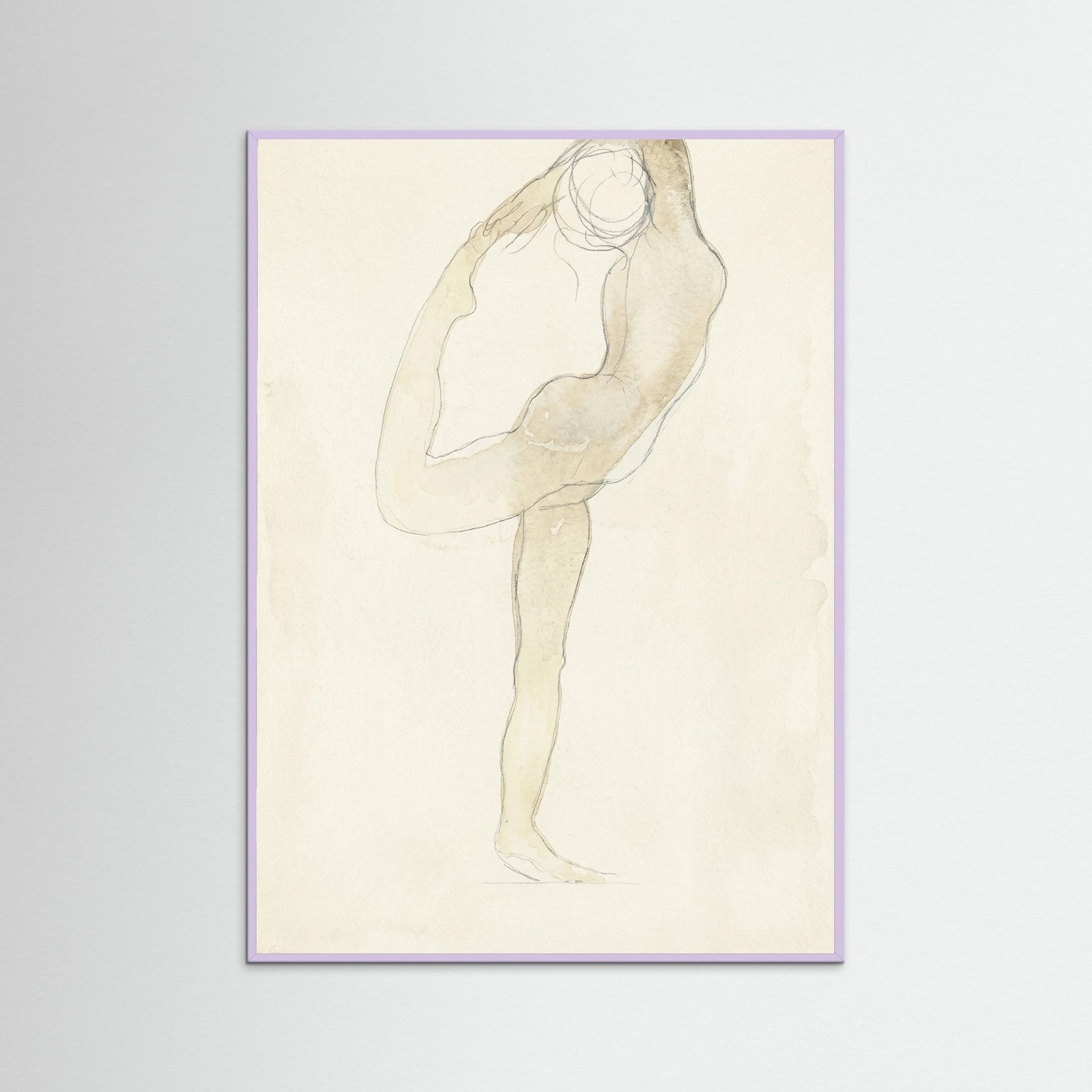 Lilac Wood Dancing Figure Sketch