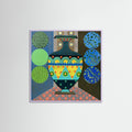 Lilac Wood Dark Green Vase Poster