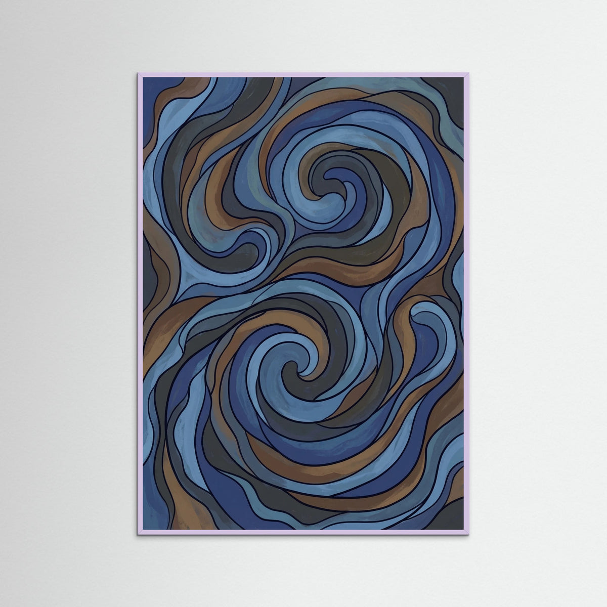 Lilac Wood Deep Blue Fragments