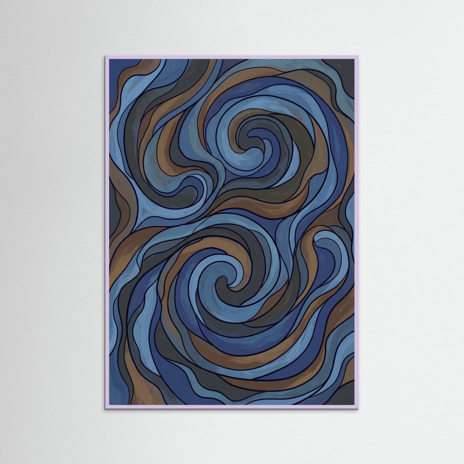 Lilac Wood Deep Blue Fragments