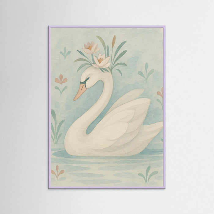 Lilac Wood Delicate Swan