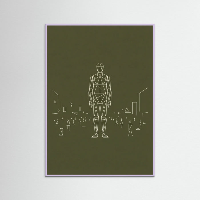 Lilac Wood Dense Geometric Crowd