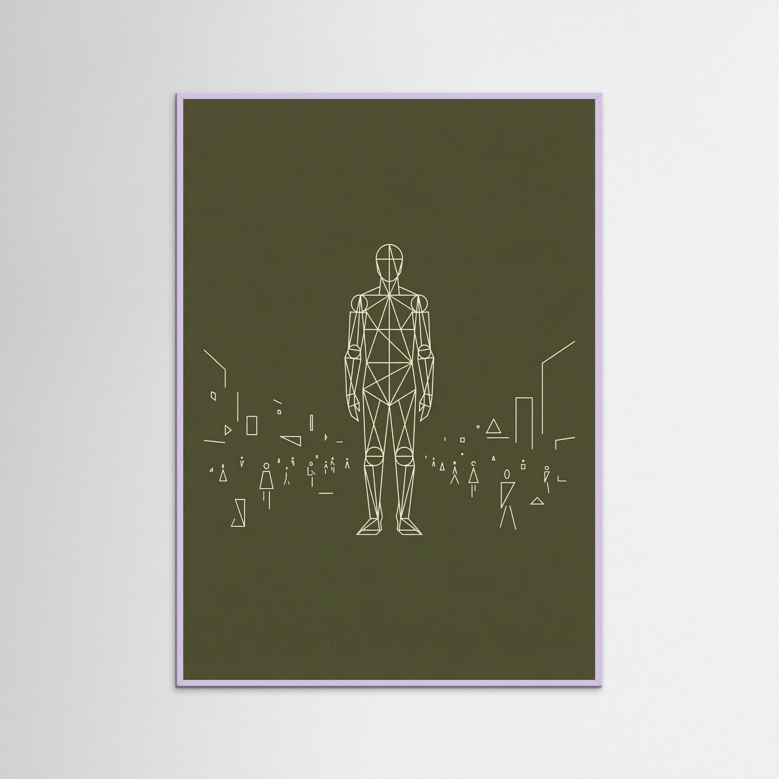 Lilac Wood Dense Geometric Crowd