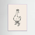 Lilac Wood Duck wearing Western Boots Poster
