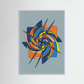 Lilac Wood Dynamic Abstraction Gray