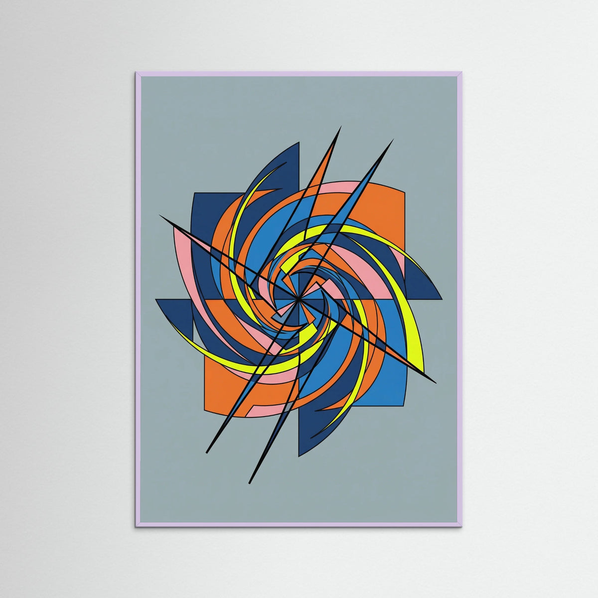 Lilac Wood Dynamic Abstraction Gray