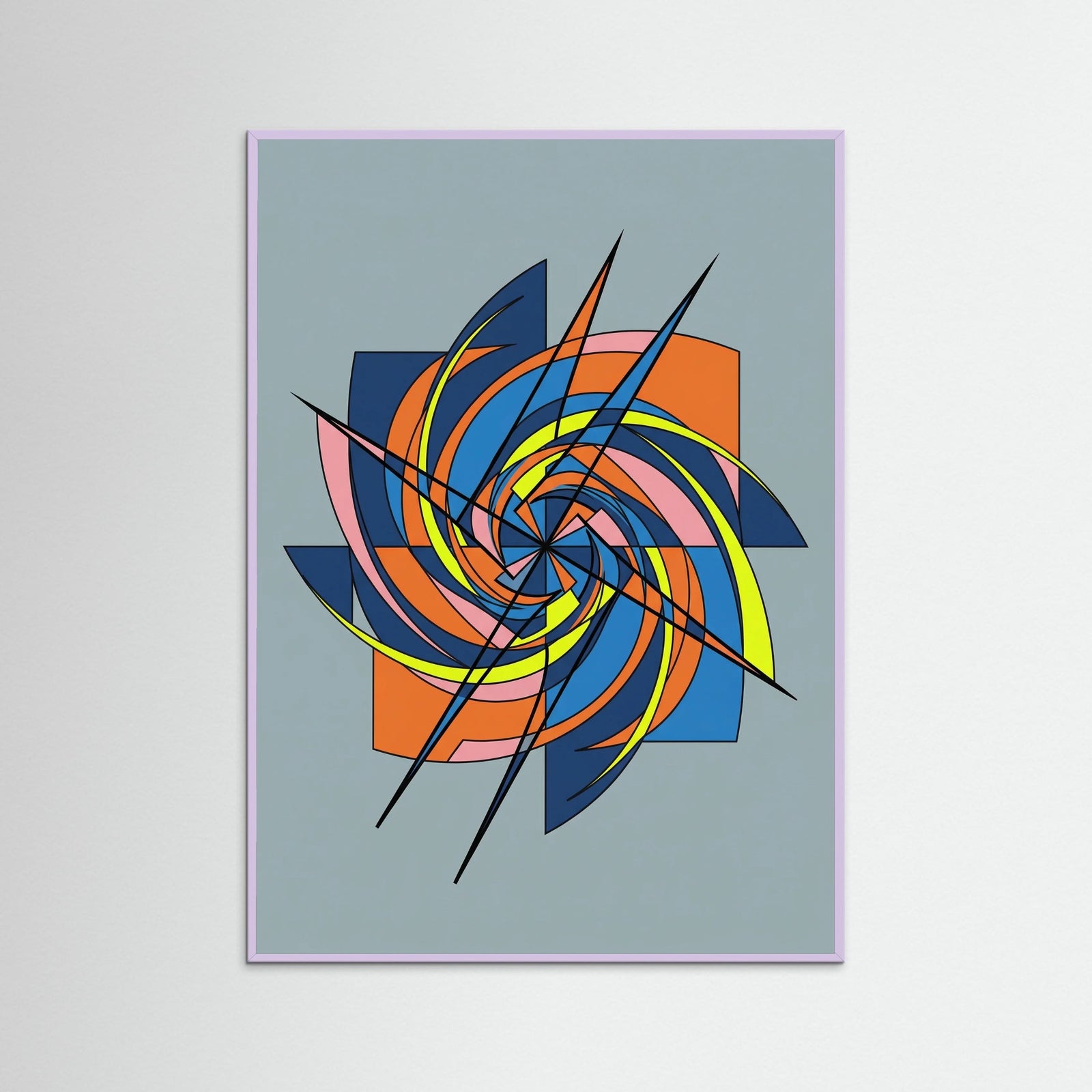 Lilac Wood Dynamic Abstraction Gray