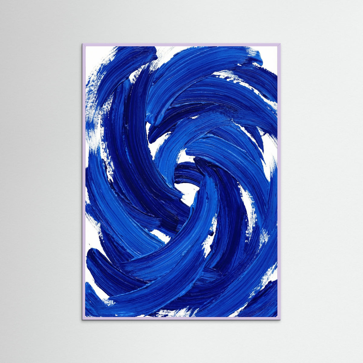 Lilac Wood Dynamic Blue Abstraction