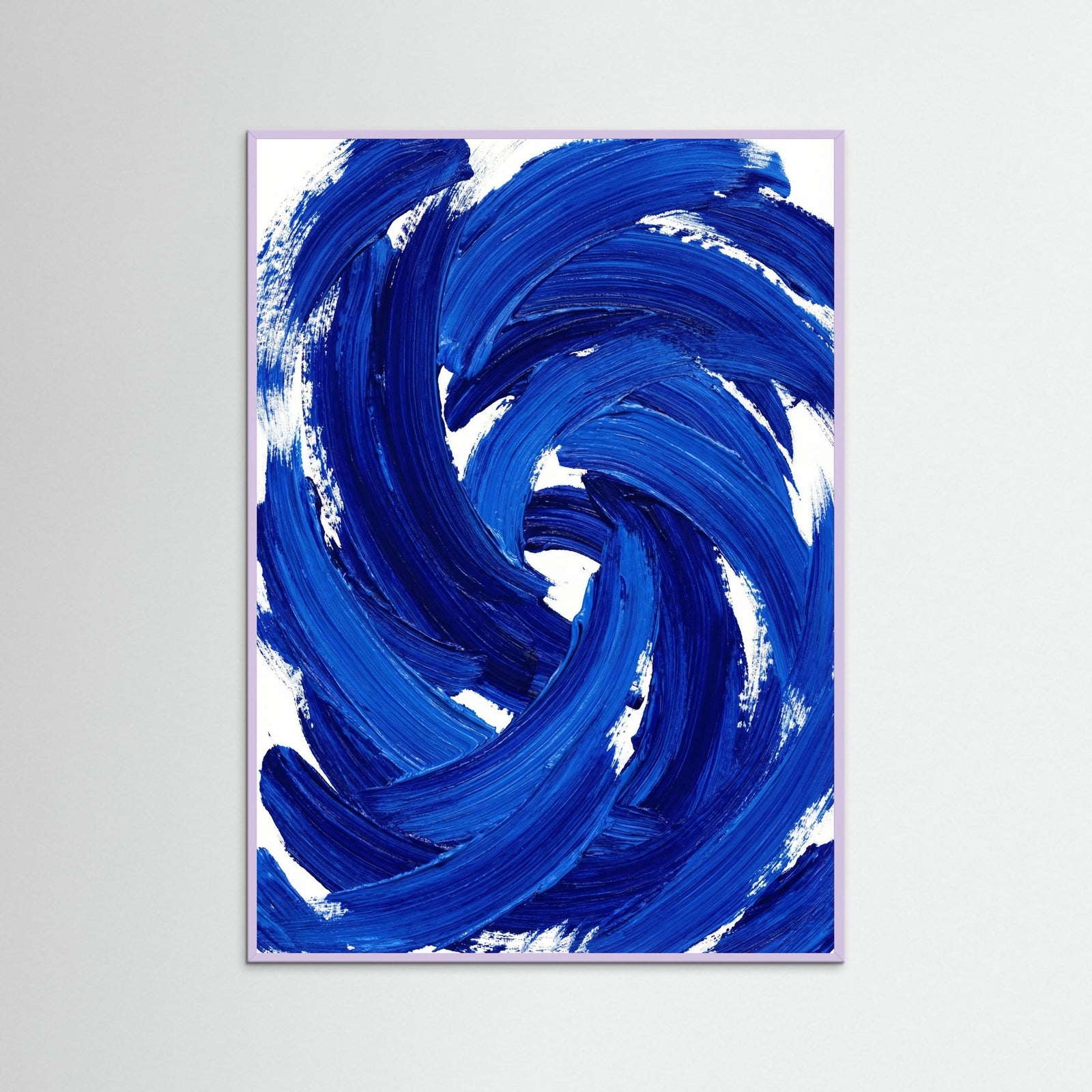 Lilac Wood Dynamic Blue Abstraction