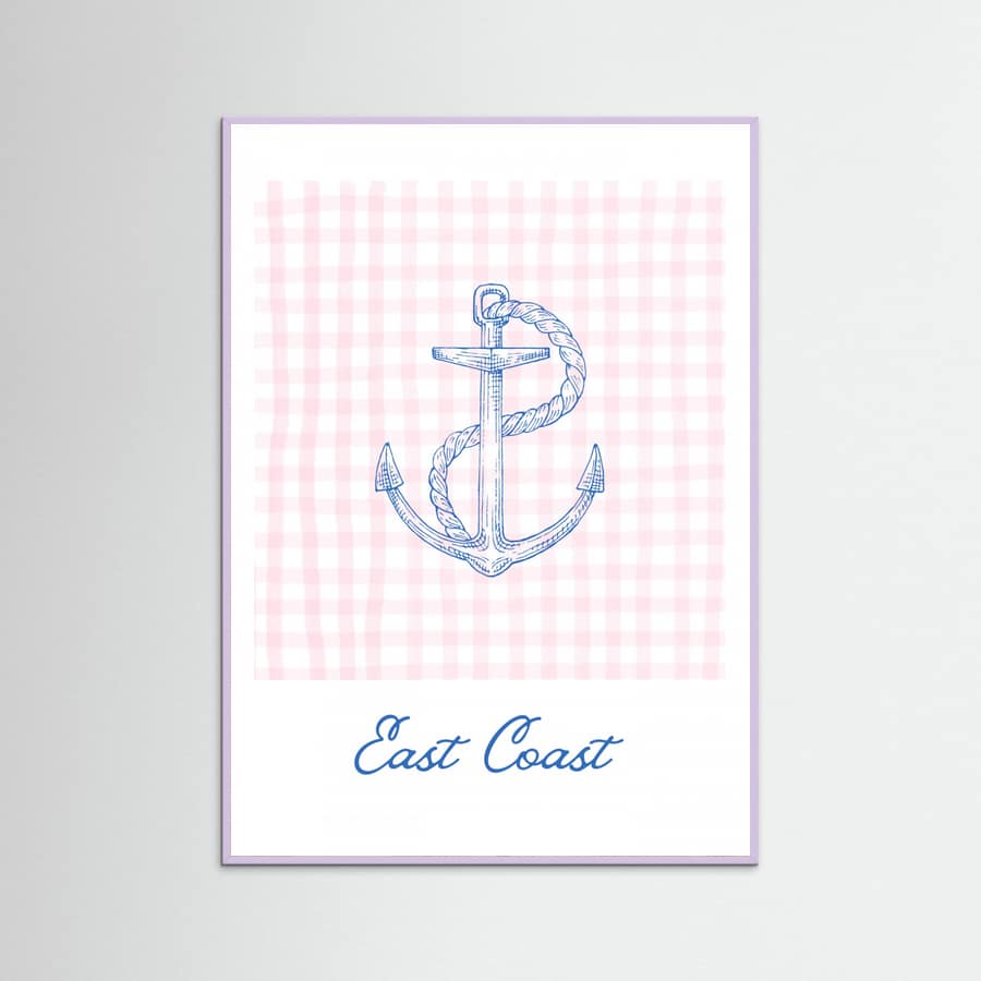 East Coast Anchor Poster – plakat og kunsttryk