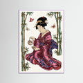 Lilac Wood Elegant Fan Dance