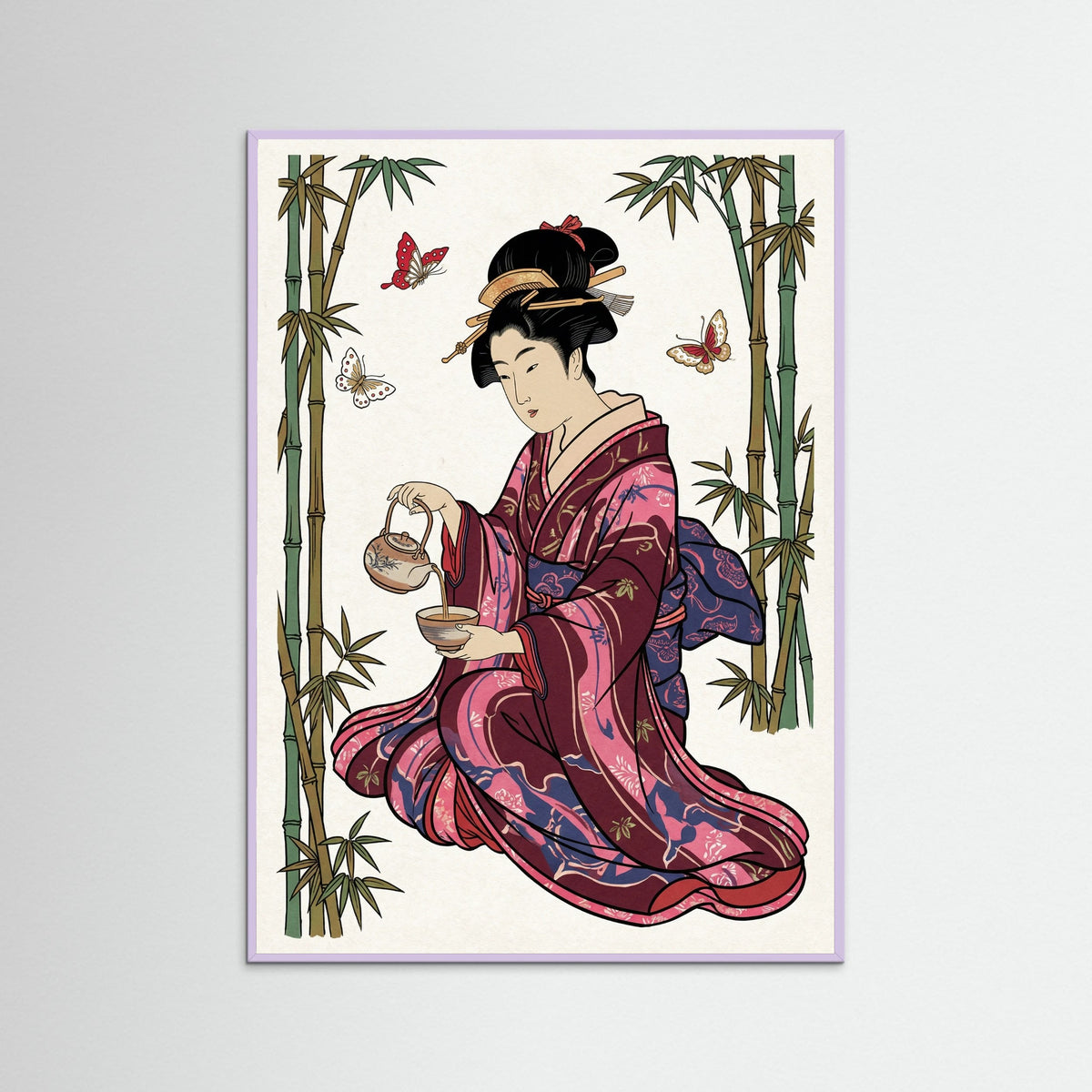 Lilac Wood Elegant Fan Dance