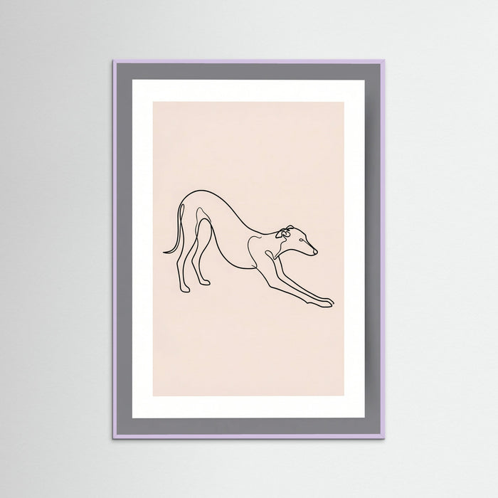 Lilac Wood Elegant Feline Sketch