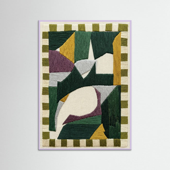 Lilac Wood Embroidered Geometry
