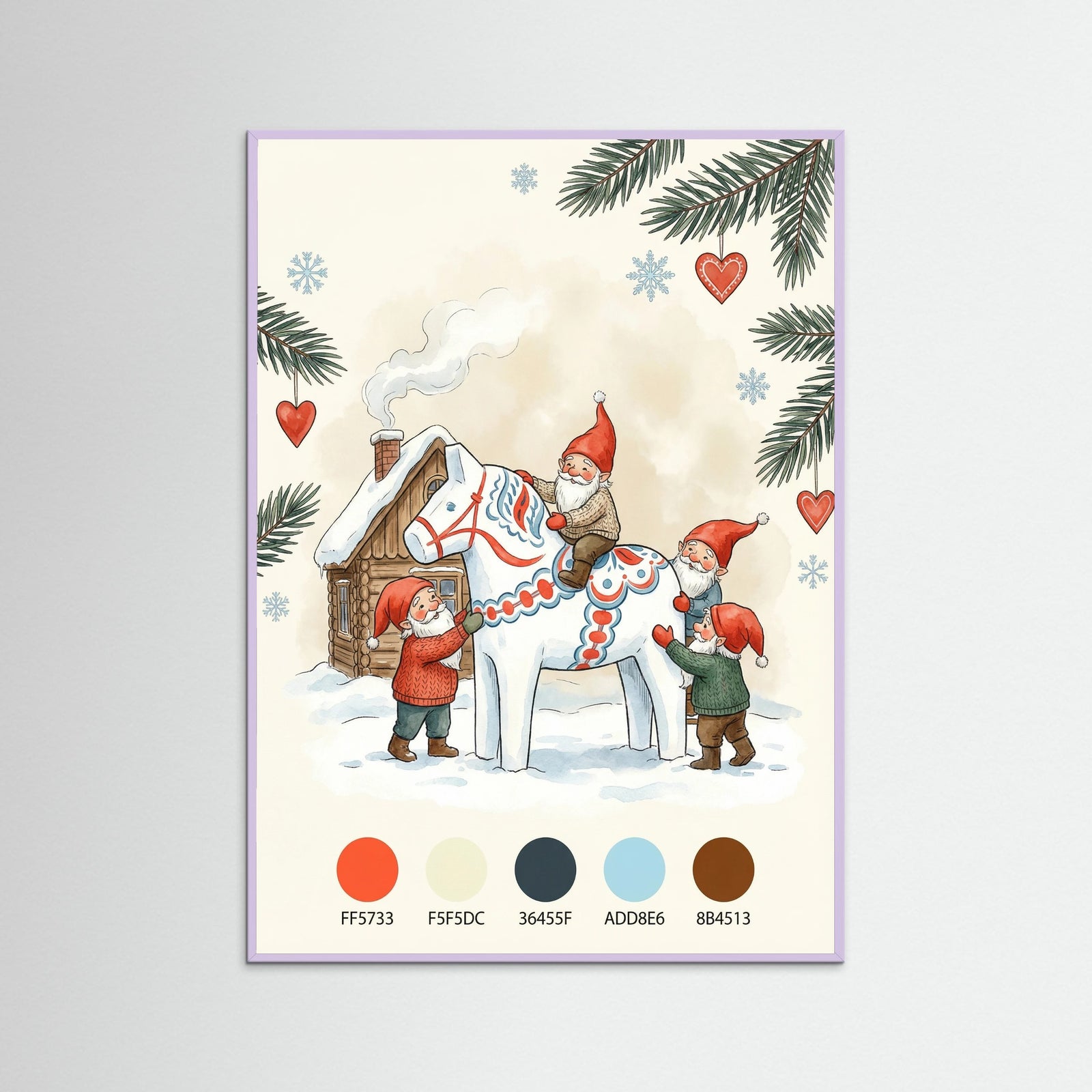 Lilac Wood Festive Dala Ride