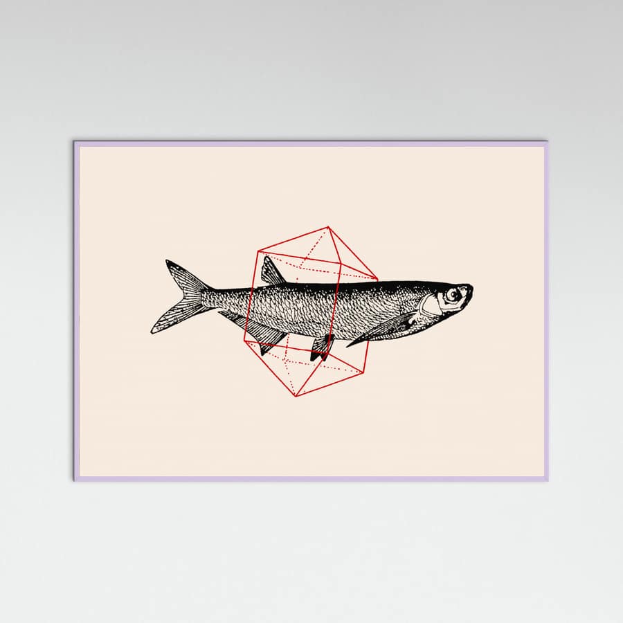 Fish In Geometrics Nº2 Poster – plakat og kunsttryk