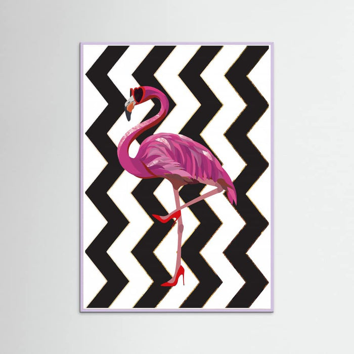 Flamingo heels Zigzag Poster – Poster und Kunstdruck