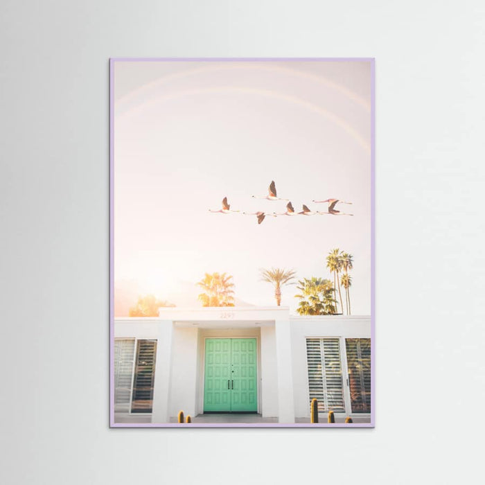 Flamingos In Palm Springs Poster – poster och konsttryck