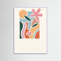 Lilac Wood Floral Abstract Portrait