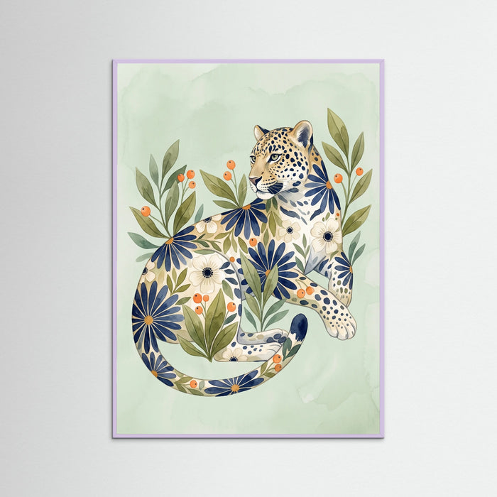 Lilac Wood Floral Kimono Figure