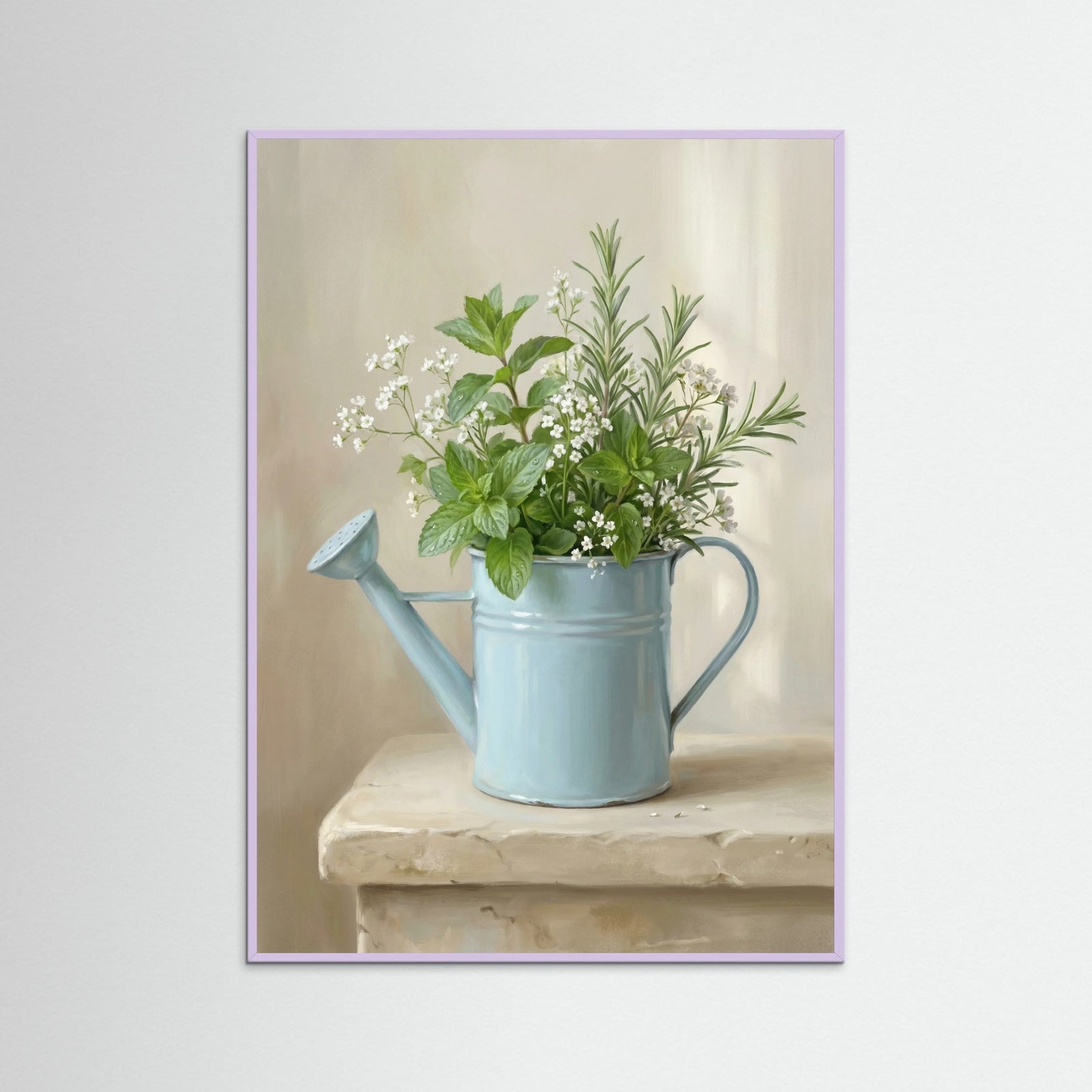 Lilac Wood Floral Teacup Serenity