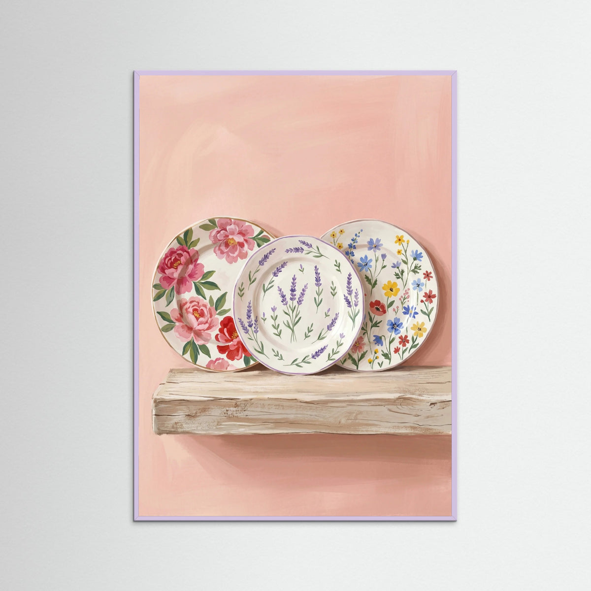 Lilac Wood Floral Teatime