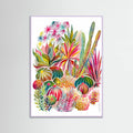 Lilac Wood Flowering Succulent and Cacti Garden Poster