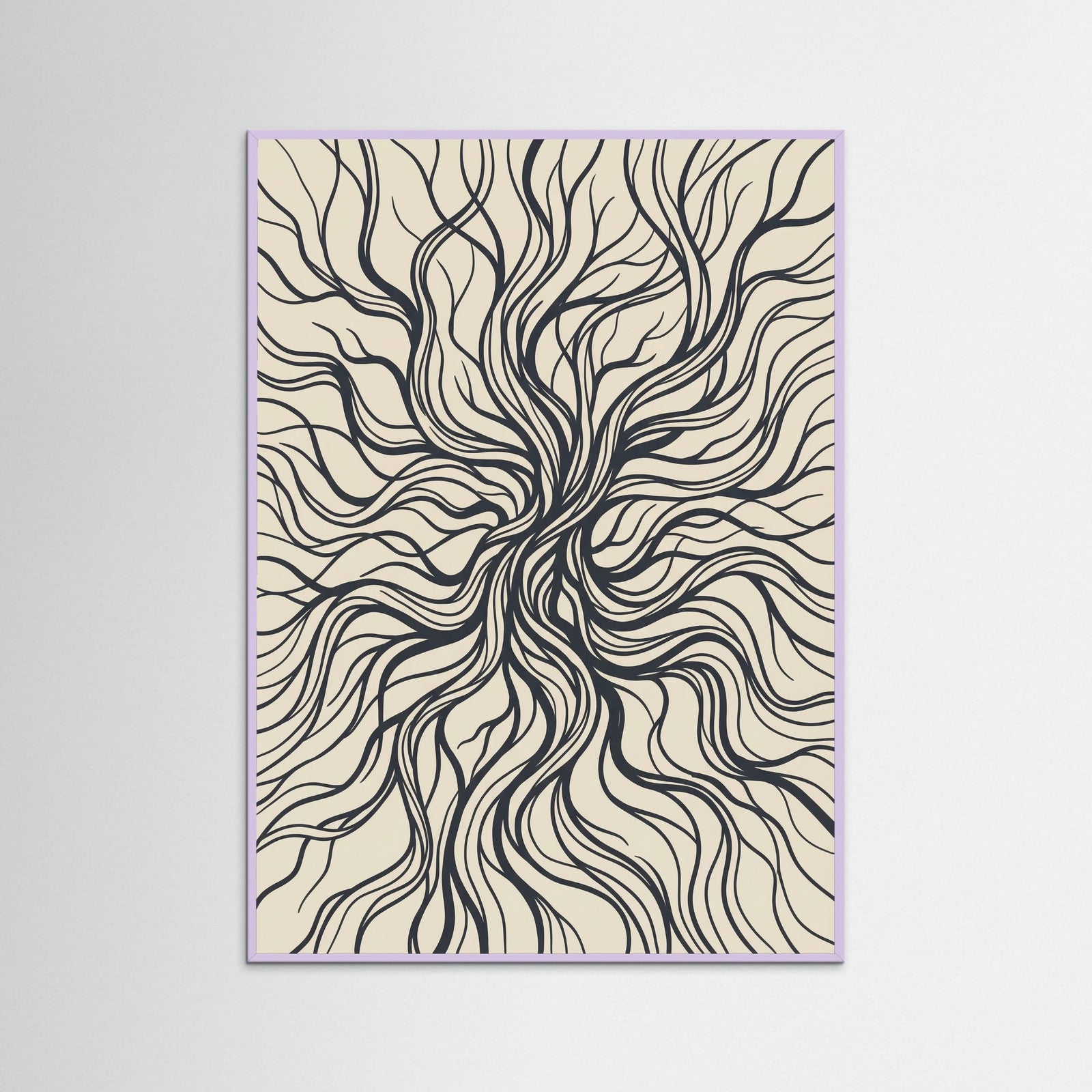 Lilac Wood Flowing Contours