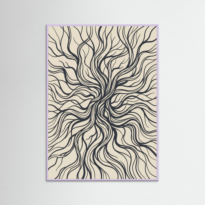Lilac Wood Flowing Contours