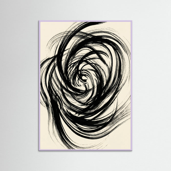 Lilac Wood Fluid Black Strokes